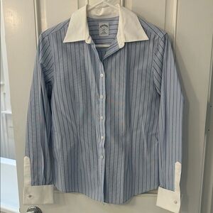 Brooks Brothers Blue Striped Women's Blouse